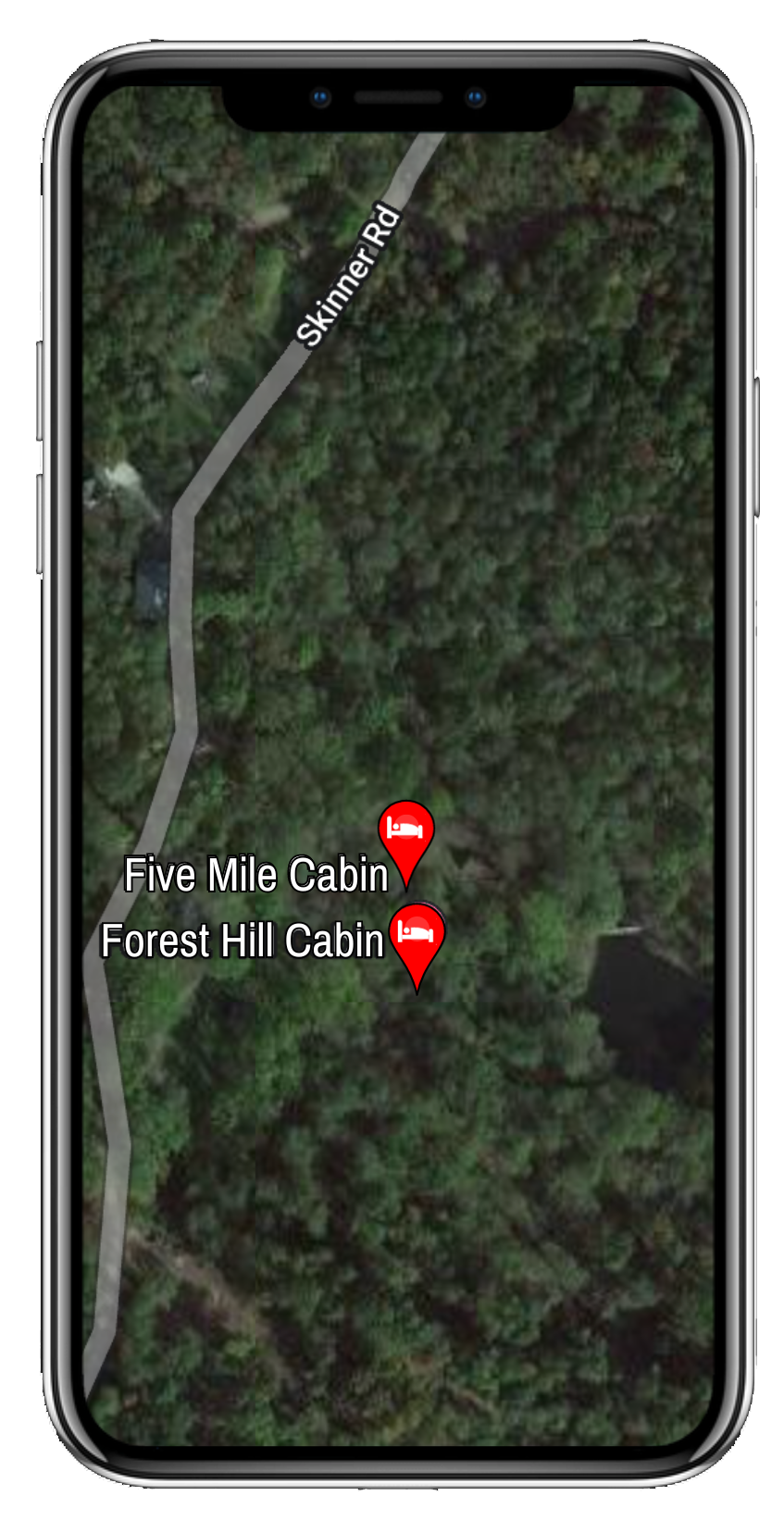 skinner road location mobile grid map